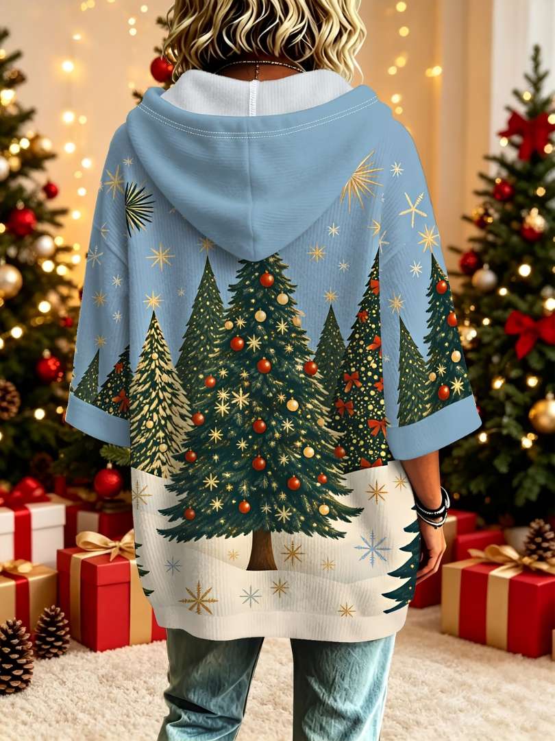 Sophie | Comfortabele Kerst Gebreide Hoodie Sweater