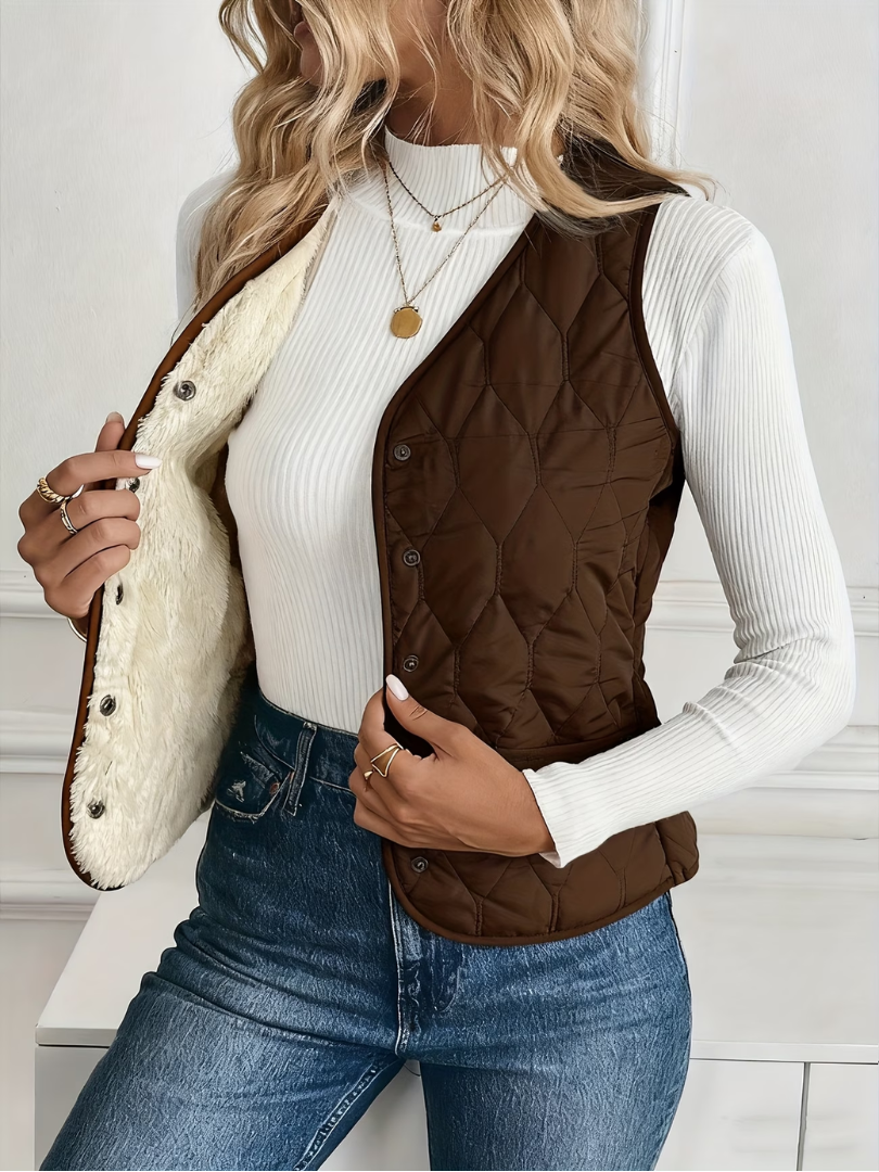 Sofie | Gequilt Teddy Gilet