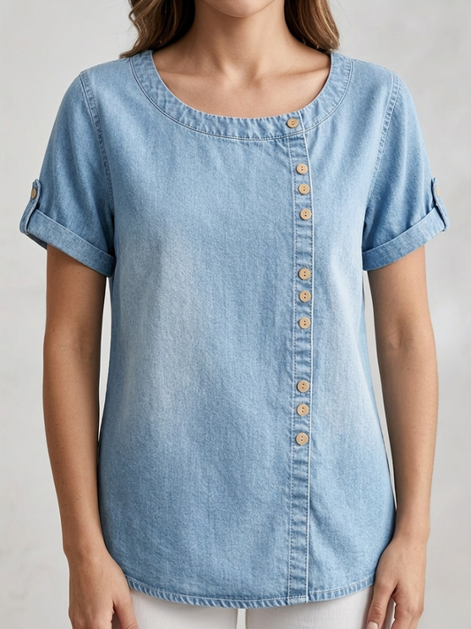Lieke | Soepel Denim Blousje