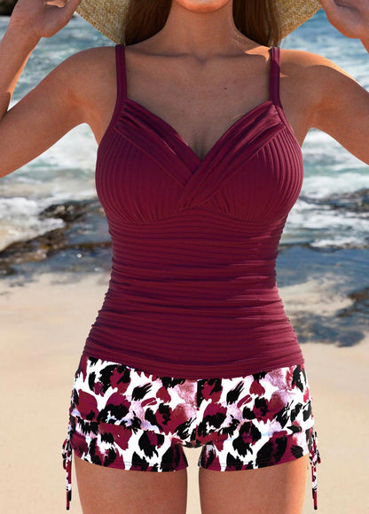 Linda I Stijlvol en Elegante Tankini-Set in Luipaard Pauwblauw I Laatste dag 80% korting!