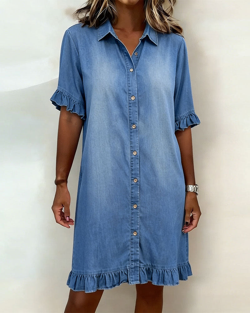 Jongman Mode® | Comfortabele Denim Jurk