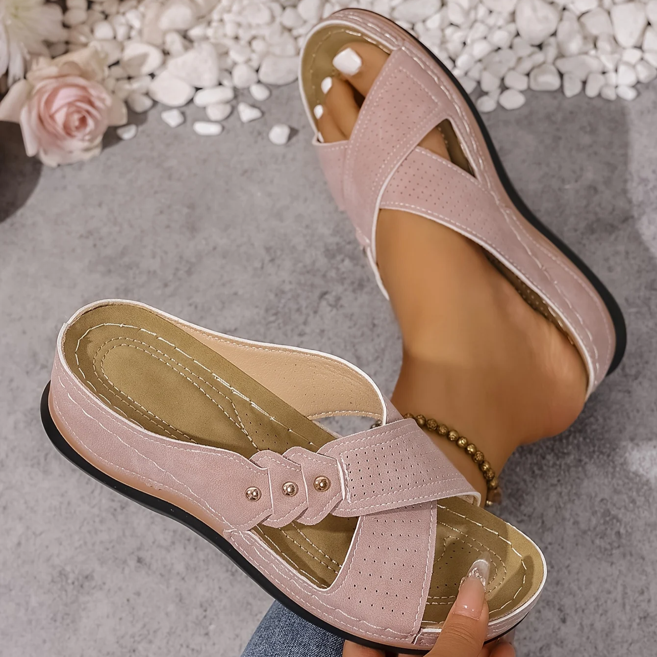 Pascalle | Orthopedische Wedge Sandalen