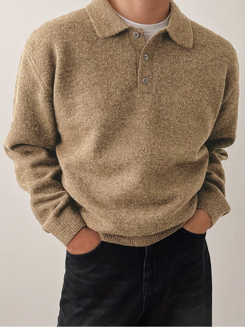 Olivier | Luxe Heren Polo-Sweater