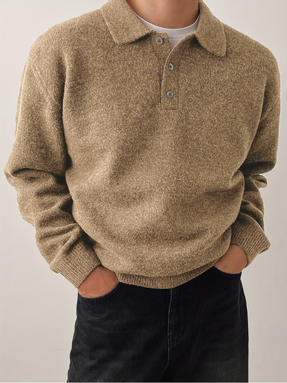 Olivier | Luxe Heren Polo-Sweater