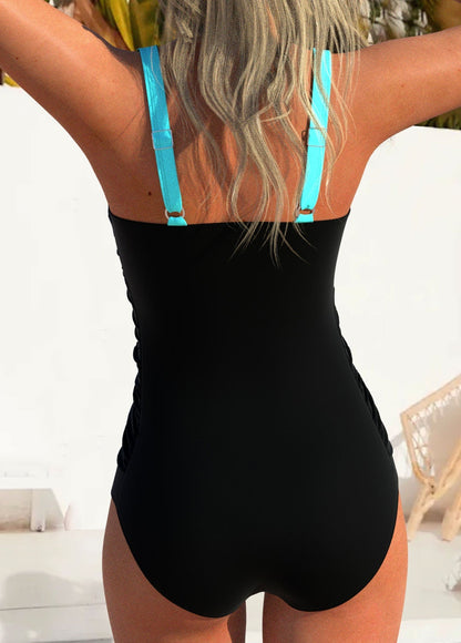 Astrid I Speels Badpak met Criss-Cross en Multistrepenprint I Laatste dag 80% korting!