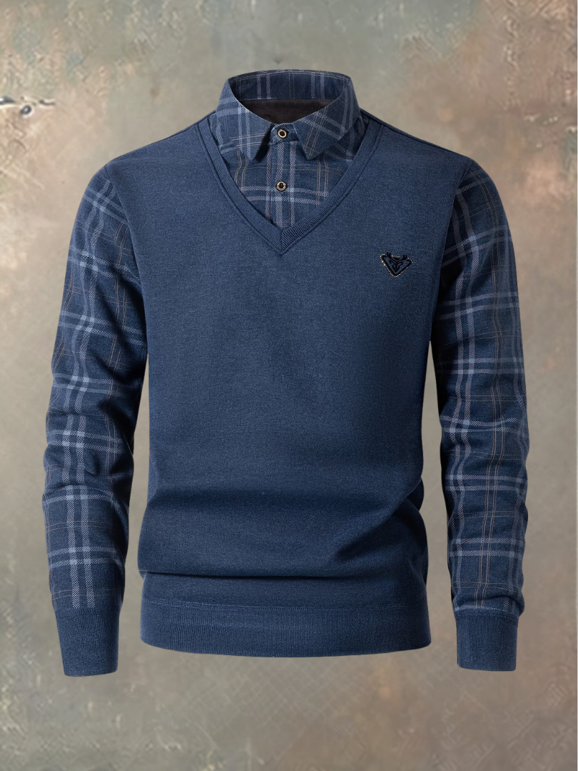 Ruben | Luxe 2-in-1 Heren Trui met Overhemdkraag