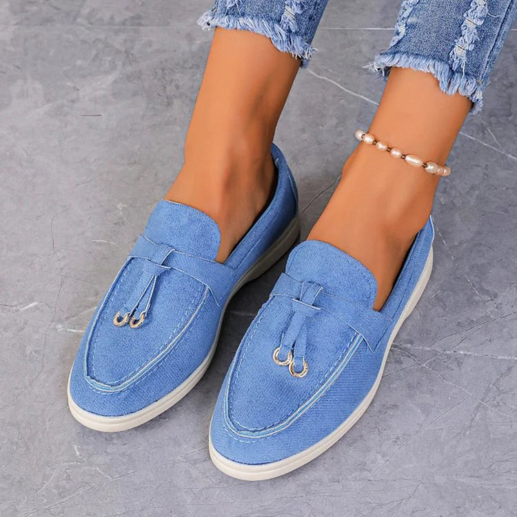 SASKIA | ELEGANTE LOAFERS MET GEKNOOPTE STIKSEL