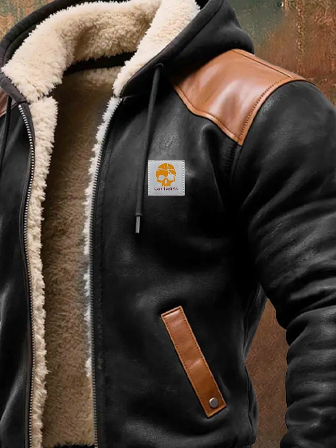 DECKER | Winterblouson met verfijnde leerdetails