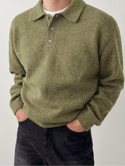 Olivier | Luxe Heren Polo-Sweater