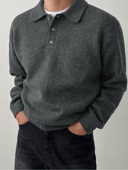 Olivier | Luxe Heren Polo-Sweater
