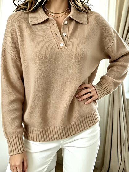 Sanne | Elegante Gebreide Polo Trui