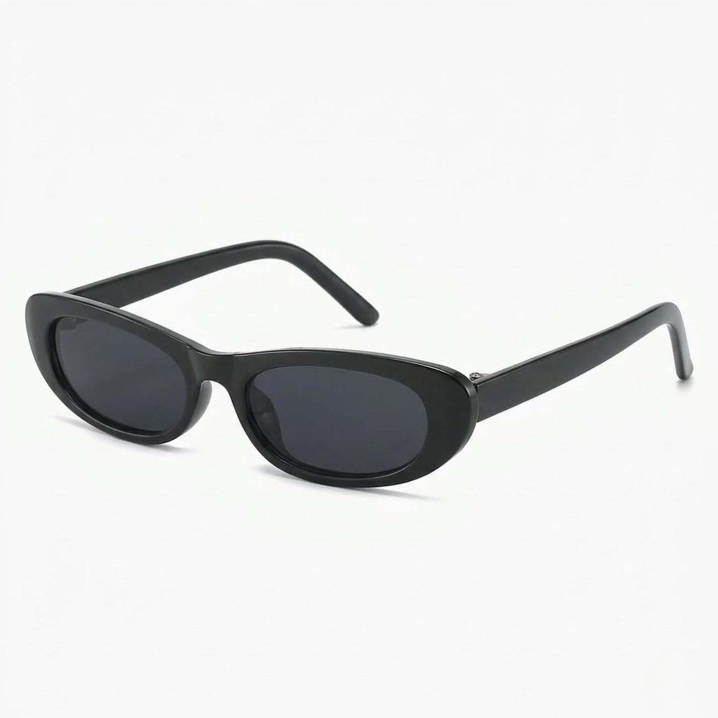 Lunettes de Soleil Ovales à Petite Monture Style Rétro et Verres Miroirs