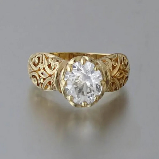 Elegante witte zirkonia ring