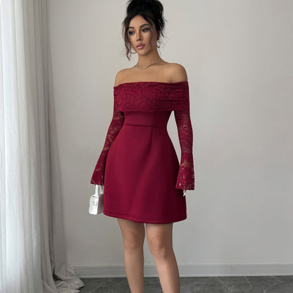 Elegante Bordeaux Jurk