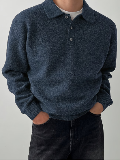 Olivier | Luxe Heren Polo-Sweater