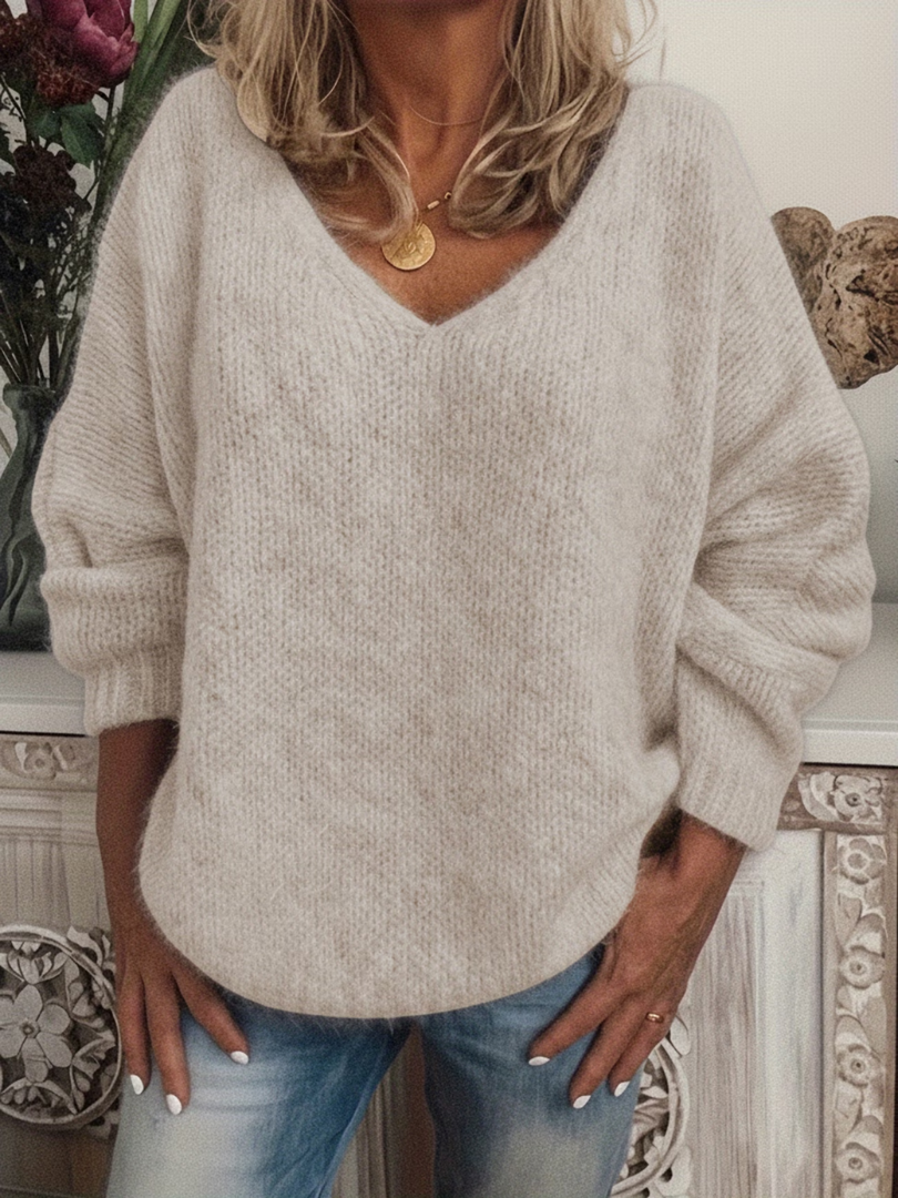Sophie | Stijlvolle Dames Trui met V-Hals