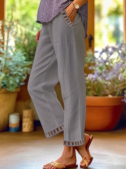 Wren™ Ontspannen Cropped Broek Met Contrastafwerking