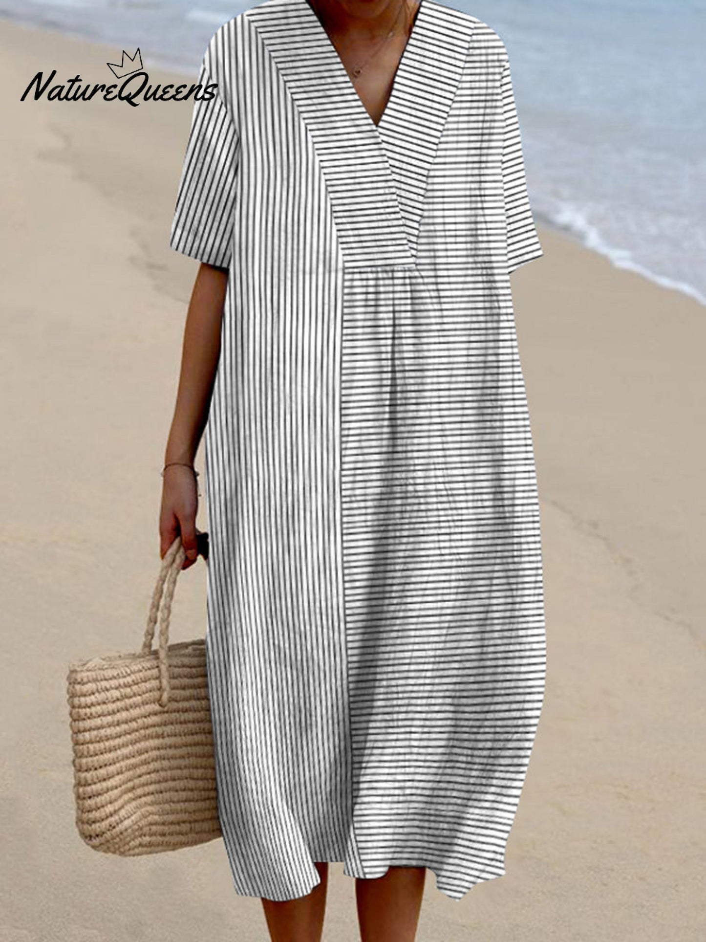 Isa | Vintage Streepjesjurk