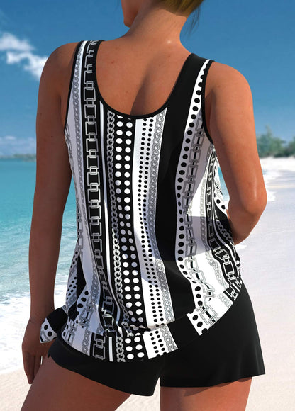 Elegante High Waist Tankini met Tropische Print I Laatste dag 80% korting!