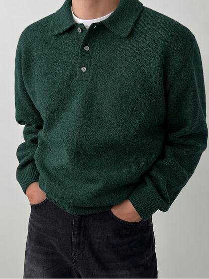 Olivier | Luxe Heren Polo-Sweater