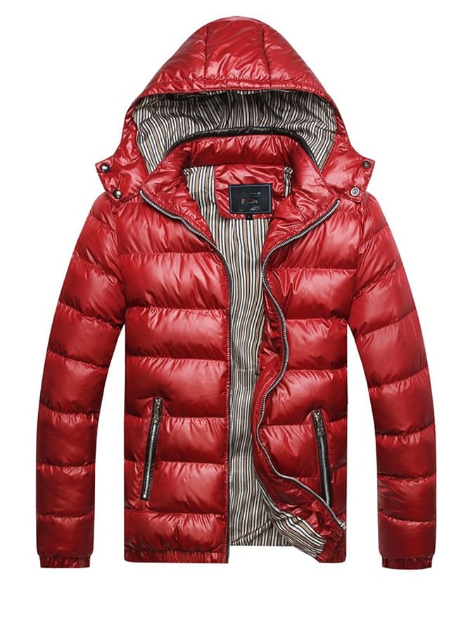 Gewatteerde jas met Rits