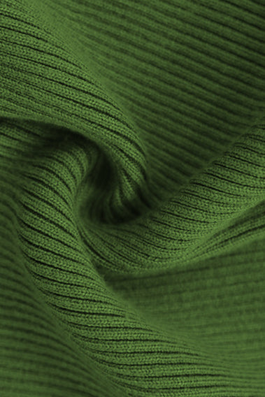 Geribbelde gebreide jurk - stijlvolle damesjurk met knoop-kraag