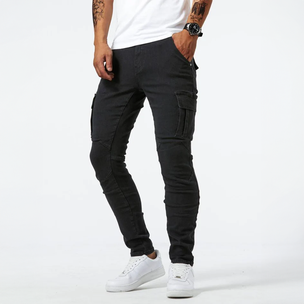 Stretchy Cargo Jeans