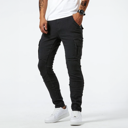 Stretchy Cargo Jeans
