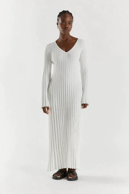 Gebreide maxi jurk
