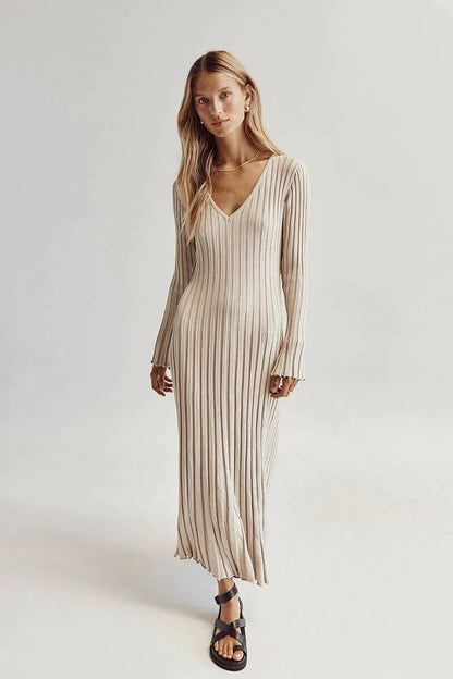 Gebreide maxi jurk