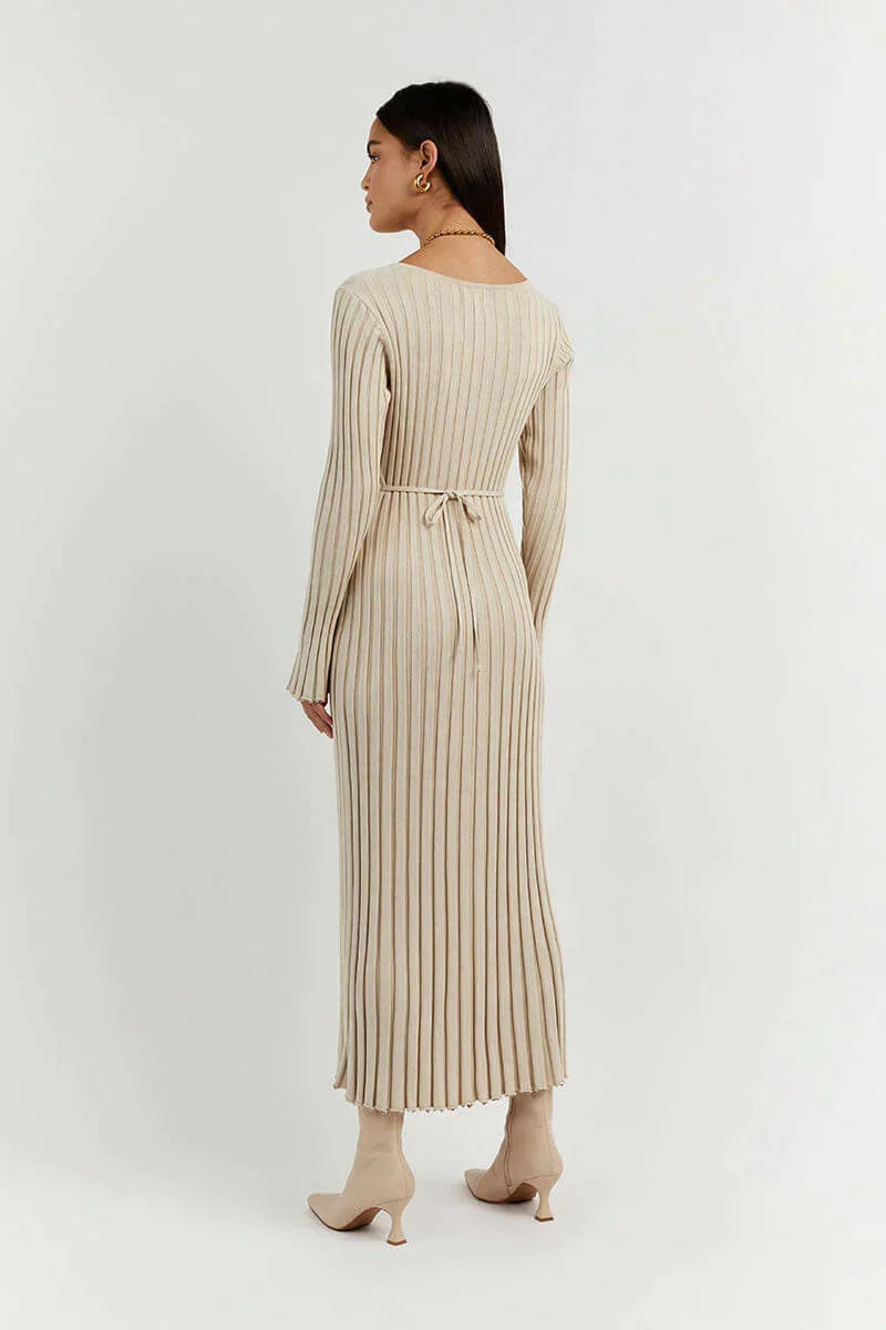 Gebreide maxi jurk