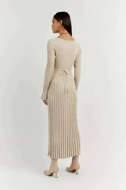Gebreide maxi jurk
