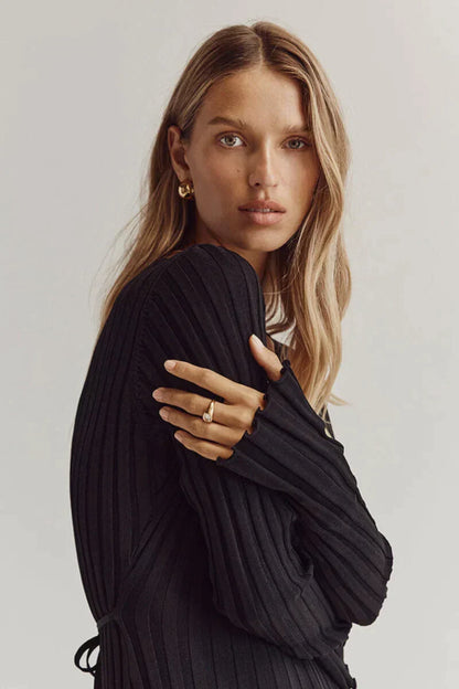 Gebreide maxi jurk