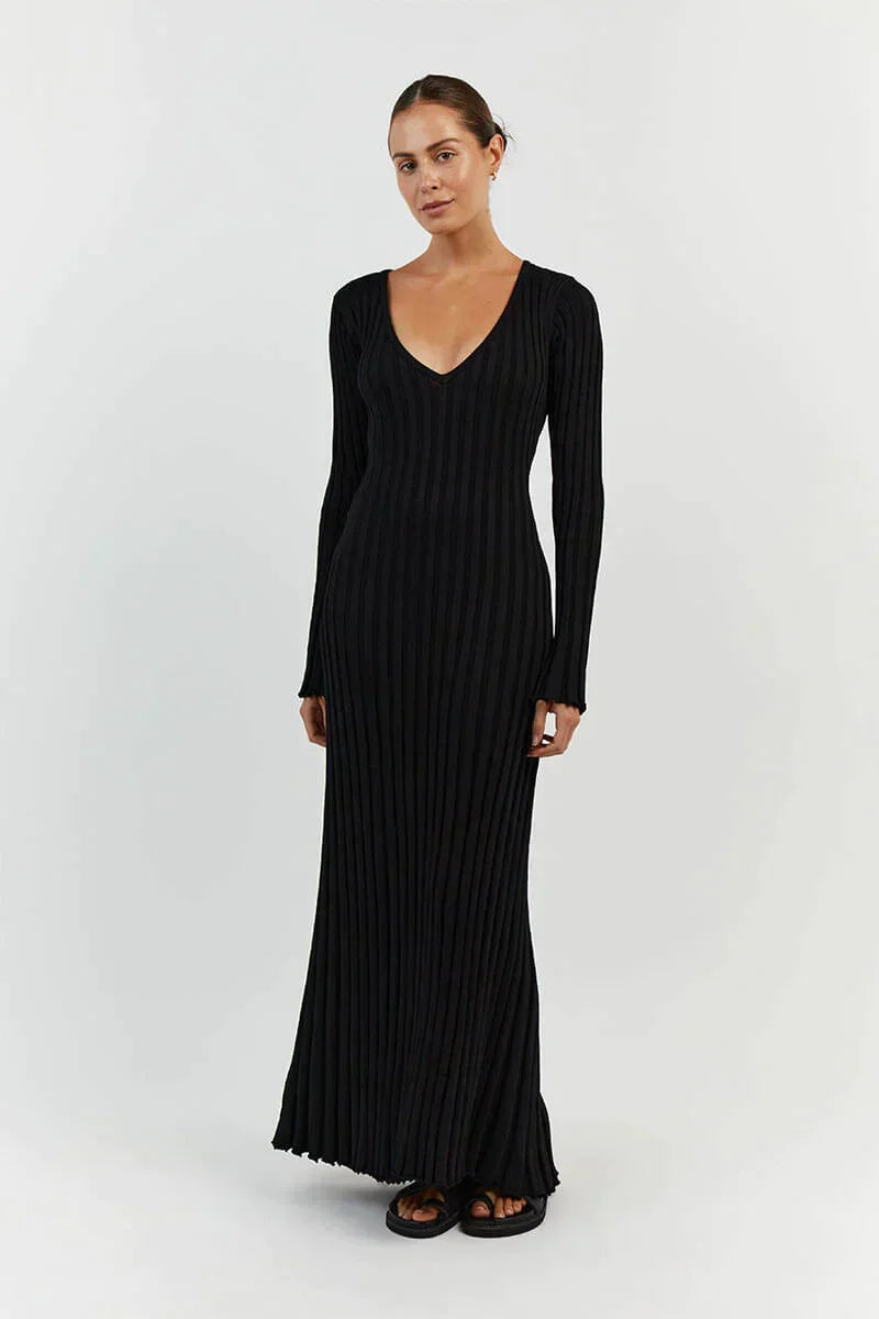 Gebreide maxi jurk
