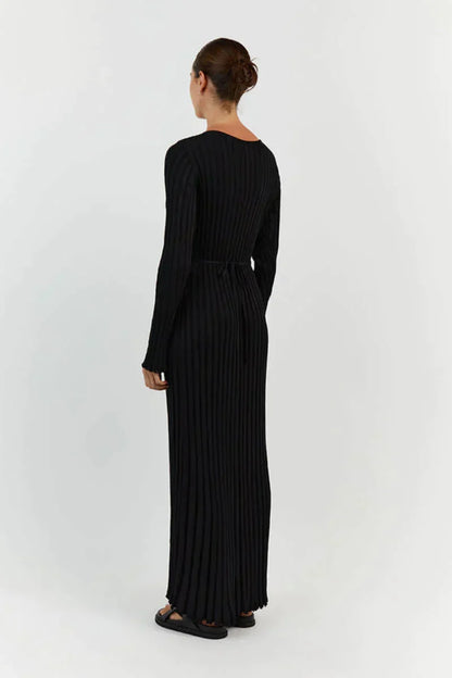 Gebreide maxi jurk