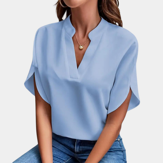 Aiva - Dames zomerblouse met korte mouw