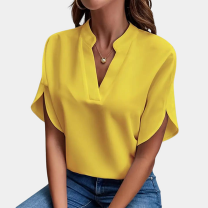 Aiva - Dames zomerblouse met korte mouw