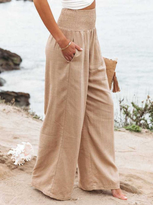 Thaliora™ Remi Wide-Leg Linen Trousers