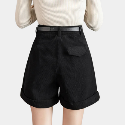 Elmeena - Comfortabele corduroy damesshort voor de zomer