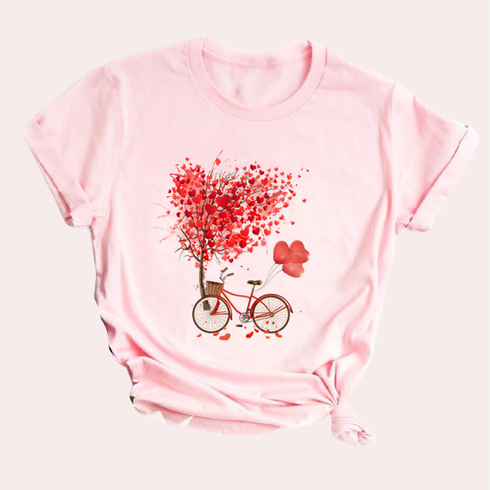 Mirielle - Zomerse T-shirt voor dames met decoratieve print