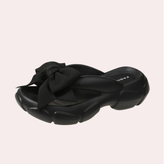 Abby - Elegante zomerse damesslippers met lint