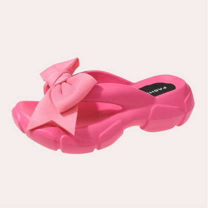 Abby - Elegante zomerse damesslippers met lint