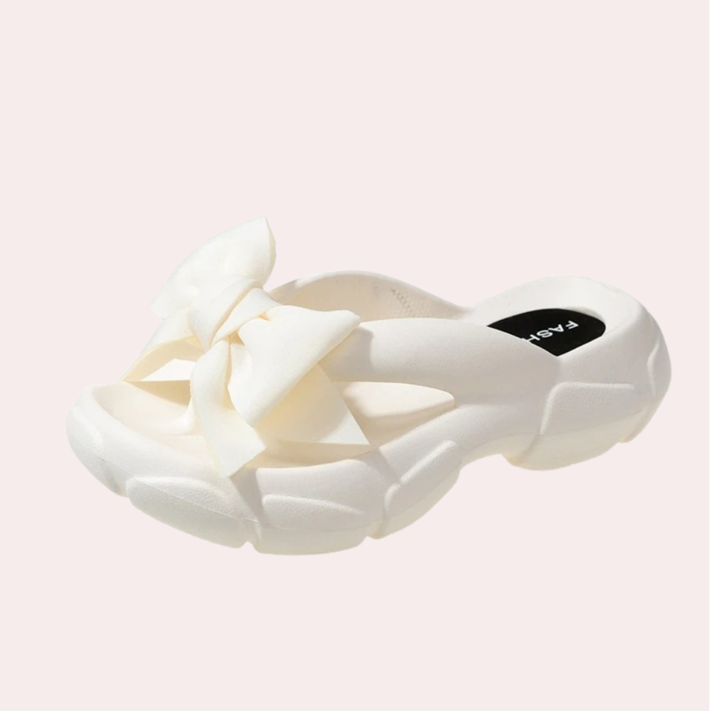 Abby - Elegante zomerse damesslippers met lint