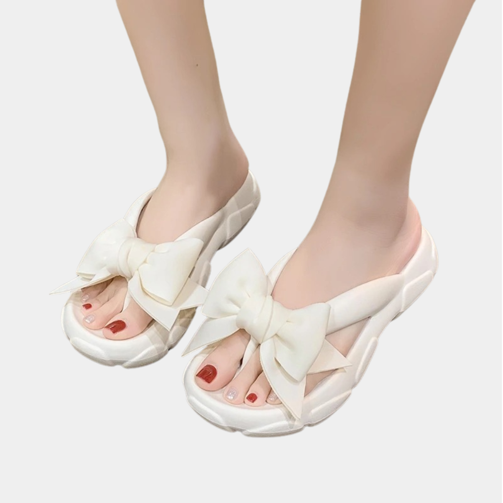 Abby - Elegante zomerse damesslippers met lint