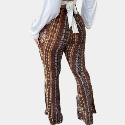 Elvera - Boho stijl uitlopende damesbroek voor de zomer