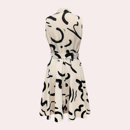 Jolanta - Luchtige zomerse damesjurk met abstracte print