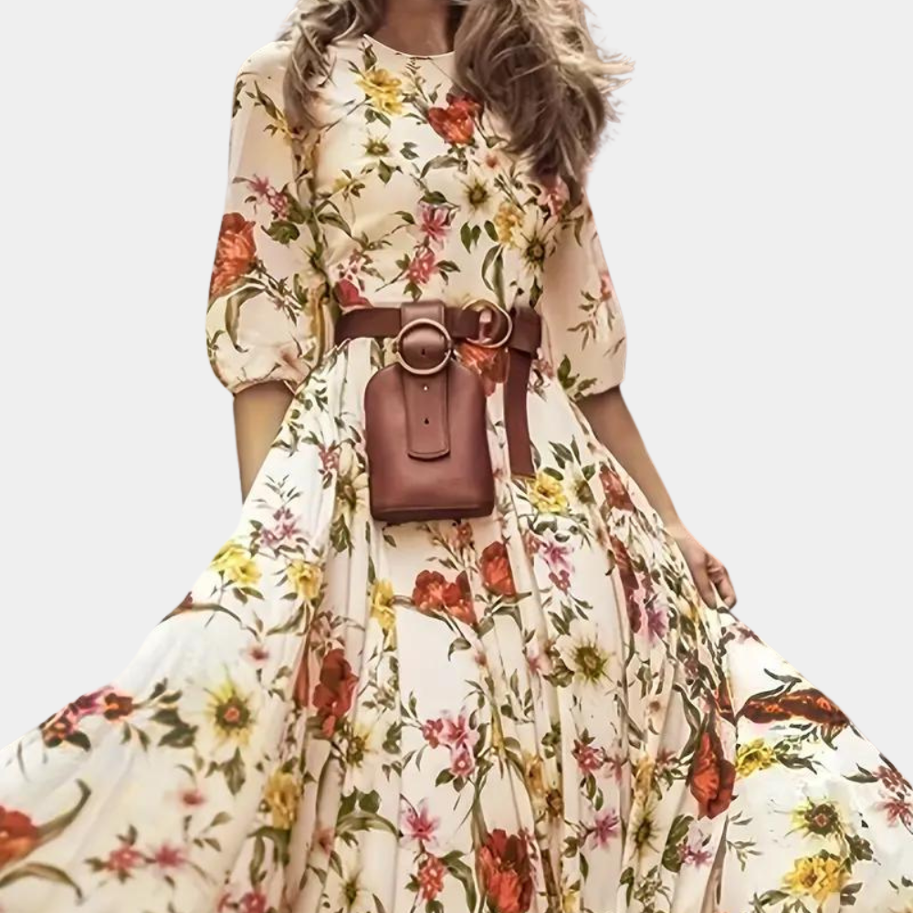 Elegante zomerse gebloemde maxi jurk voor dames