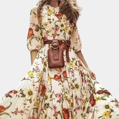 Elegante zomerse gebloemde maxi jurk voor dames