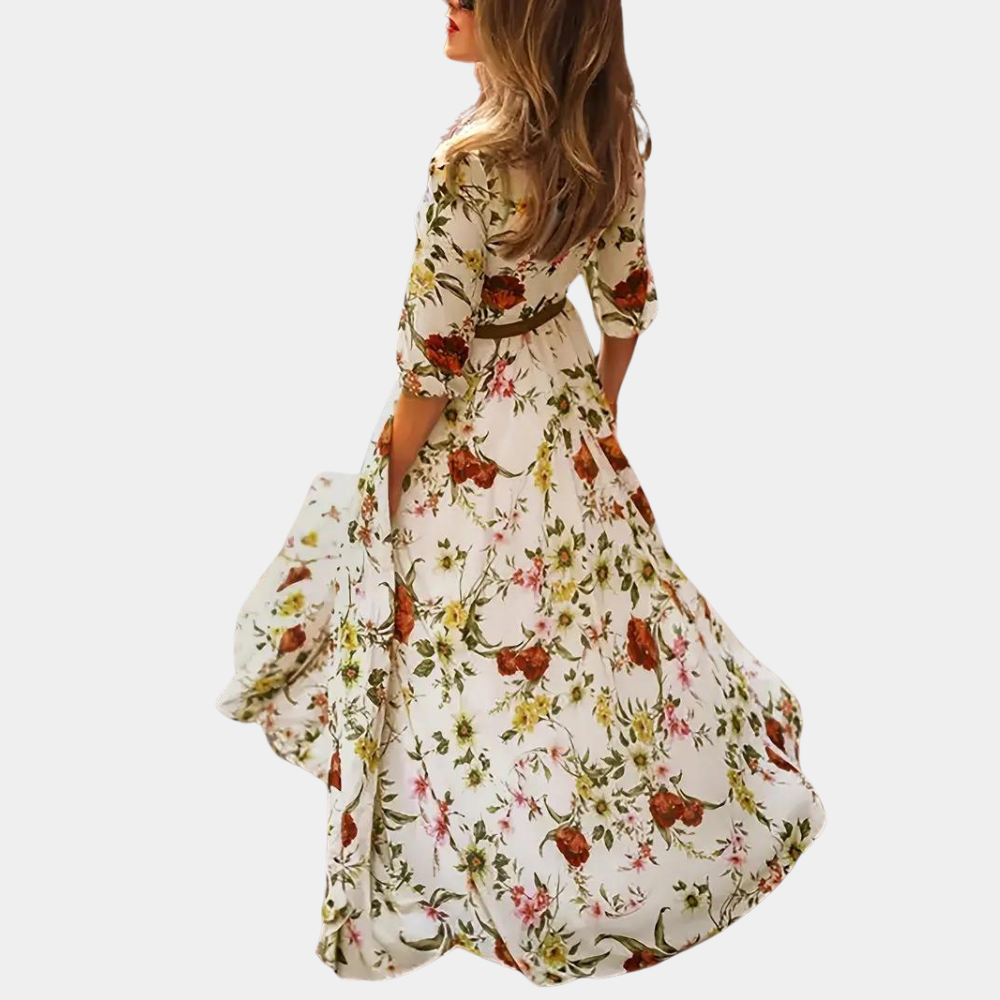 Elegante zomerse gebloemde maxi jurk voor dames