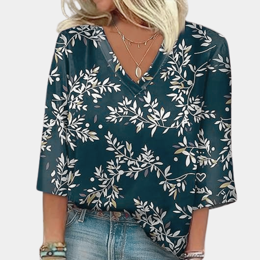Thais - Klassieke vintage zomerblouse voor dames